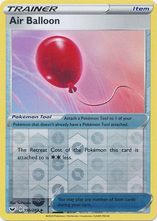 Sword &amp; Shield - 156/202 - Air Balloon - Reverse Holo