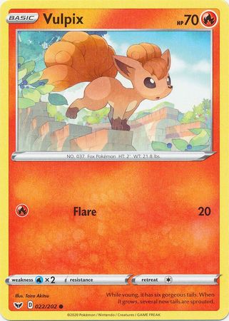 Sword &amp; Shield - 022/202 - Vulpix