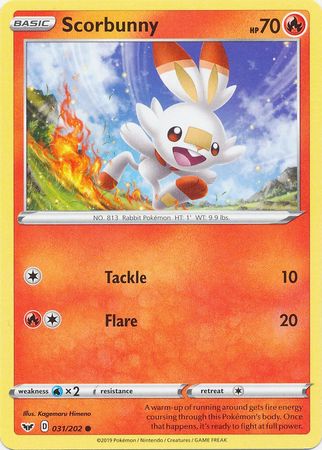 Sword &amp; Shield - 031/202 - Scorbunny