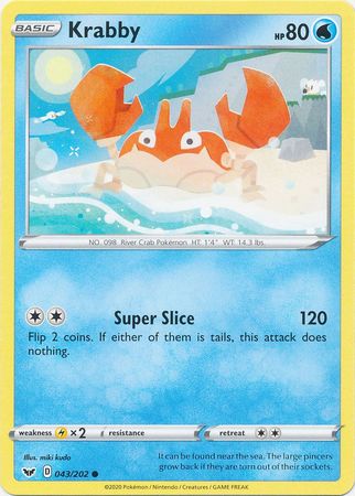 Sword &amp; Shield - 043/202 - Krabby