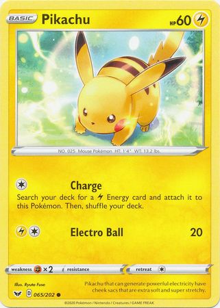 Sword &amp; Shield - 065/202 - Pikachu
