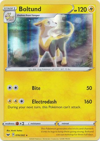 Sword &amp; Shield - 076/202 - Boltund - Holo