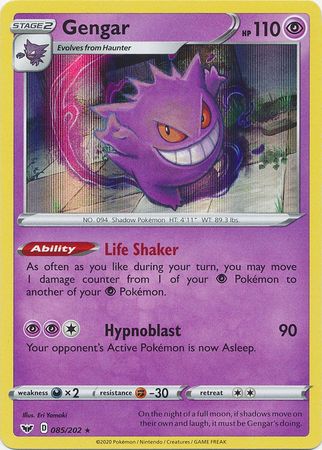 Sword &amp; Shield - 085/202 - Gengar - Holo