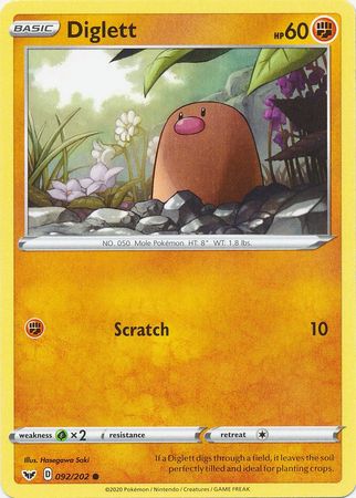 Sword &amp; Shield - 092/202 - Diglett