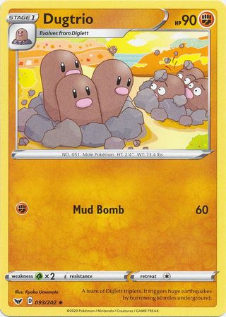 Sword &amp; Shield - 093/202 - Dugtrio