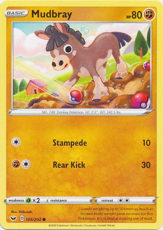 Sword &amp; Shield - 105/202 - Mudbray