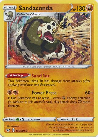 Sword &amp; Shield - 110/202 - Sandaconda - Holo