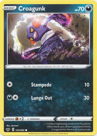 Sword &amp; Shield - 123/202 - Croagunk