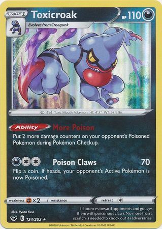 Sword &amp; Shield - 124/202 - Toxicroak - Holo