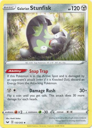 Sword &amp; Shield - 132/202 - Galarian Stunfisk