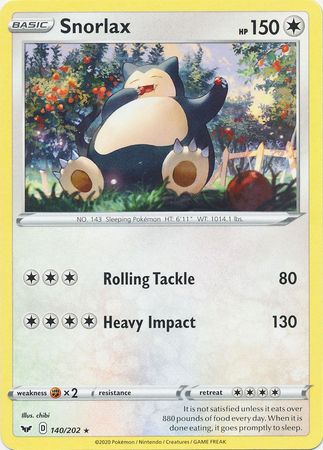 Sword &amp; Shield - 140/202 - Snorlax