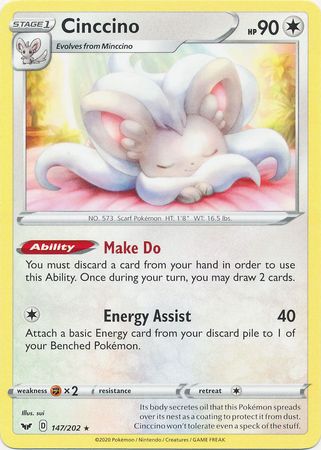 Sword &amp; Shield - 147/202 - Cinccino