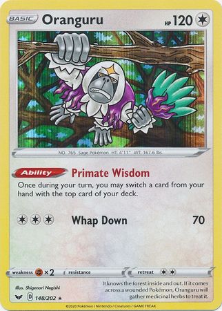Sword &amp; Shield - 148/202 - Oranguru - Holo