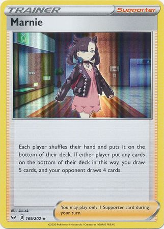 Sword &amp; Shield - 169/202 - Marnie - Holo