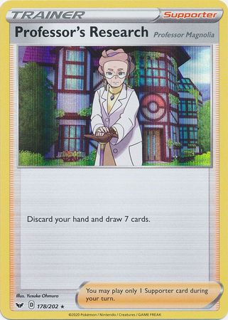 Sword &amp; Shield - 178/202 - Professor's Research (Professor Magnolia) - Holo