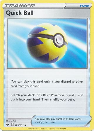 Sword &amp; Shield - 179/202 - Quick Ball