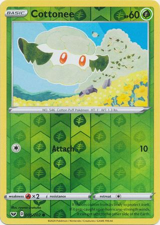 Sword &amp; Shield - 005/202 - Cottonee - Reverse Holo