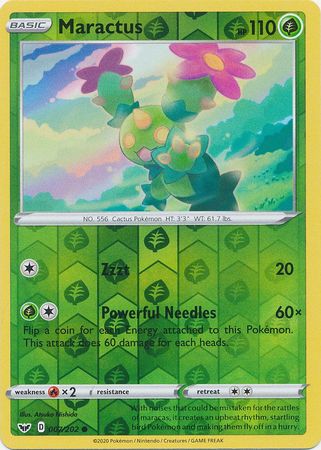 Sword &amp; Shield - 007/202 - Maractus - Reverse Holo