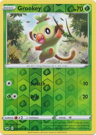Sword &amp; Shield - 011/202 - Grookey - Reverse Holo