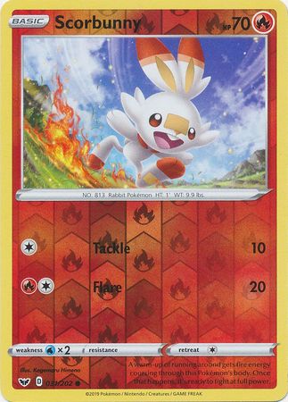 Sword &amp; Shield - 031/202 - Scorbunny - Reverse Holo
