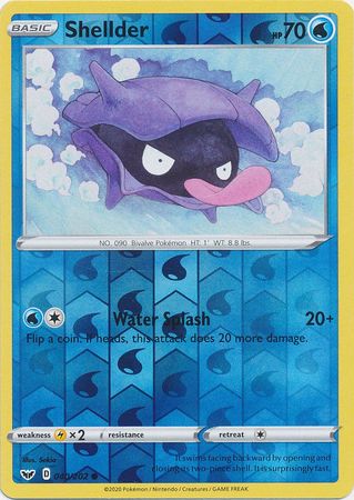 Sword &amp; Shield - 040/202 - Shellder - Reverse Holo