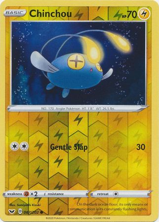 Sword &amp; Shield - 067/202 - Chinchou - Reverse Holo