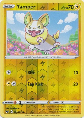 Sword &amp; Shield - 074/202 - Yamper - Reverse Holo