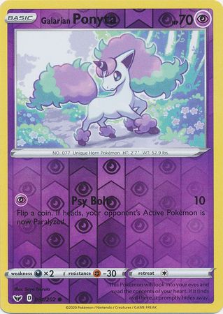 Sword &amp; Shield - 081/202 - Galarian Ponyta - Reverse Holo