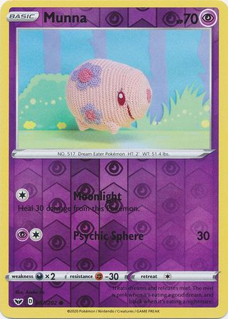 Sword &amp; Shield - 087/202 - Munna - Reverse Holo
