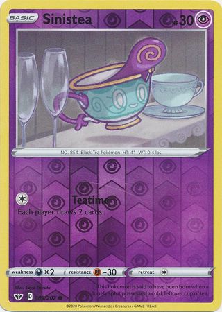 Sword &amp; Shield - 089/202 - Sinistea - Reverse Holo