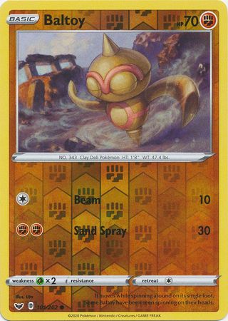 Sword &amp; Shield - 101/202 - Baltoy - Reverse Holo