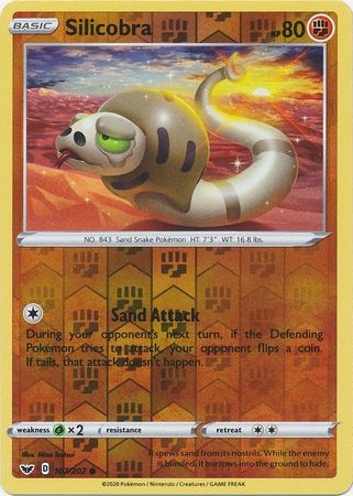 Sword &amp; Shield - 107/202 - Silicobra - Reverse Holo