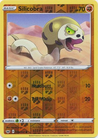 Sword &amp; Shield - 108/202 - Silicobra - Reverse Holo