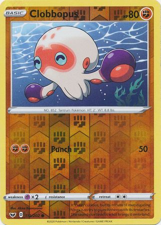 Sword &amp; Shield - 112/202 - Clobbopus - Reverse Holo