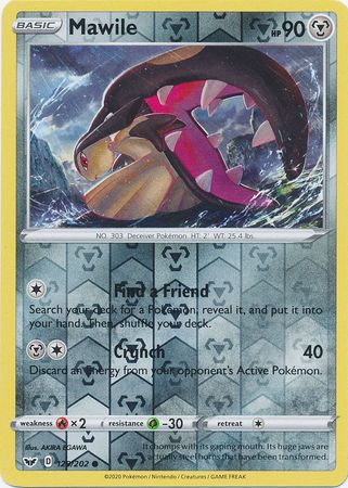 Sword &amp; Shield - 129/202 - Mawile - Reverse Holo