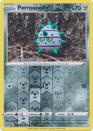 Sword &amp; Shield - 130/202 - Ferroseed - Reverse Holo