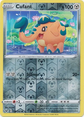 Sword &amp; Shield - 136/202 - Cufant - Reverse Holo