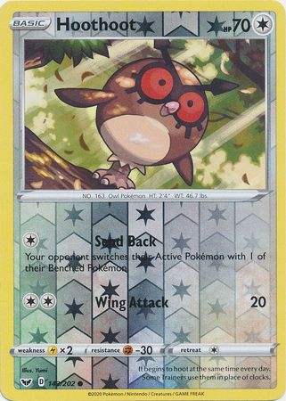 Sword &amp; Shield - 143/202 - Hoothoot - Reverse Holo