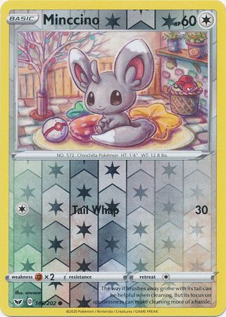 Sword &amp; Shield - 146/202 - Minccino - Reverse Holo