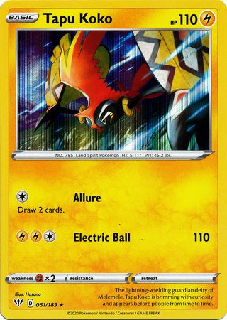Darkness Ablaze - 061/189 - Tapu Koko - Holo