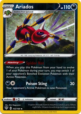 Darkness Ablaze - 103/189 - Ariados - Reverse Holo