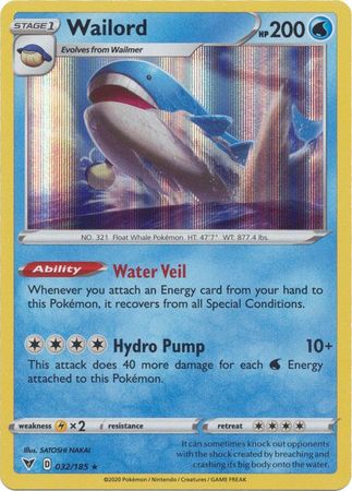 Vivid Voltage - 032/185 - Wailord - Holo