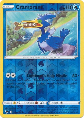 Vivid Voltage - 040/185 - Cramorant - Reverse Holo