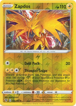 Vivid Voltage - 048/185 - Zapdos - Reverse Holo