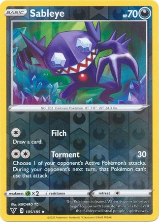 Vivid Voltage - 105/185 - Sableye - Reverse Holo