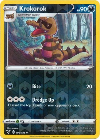 Vivid Voltage - 108/185 - Krokorok - Reverse Holo