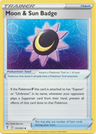 Evolving Skies - 151/203 - Moon &amp; Sun Badge