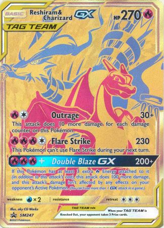 Black Star Promos - SM247 - Reshiram &amp; Charizard GX (Tag Team)