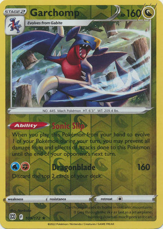 Brilliant Stars - 109/172 - Garchomp - Reverse Holo