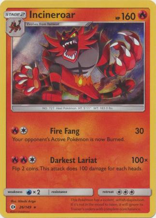 Sun &amp; Moon - 026/149 - Incineroar - Holo